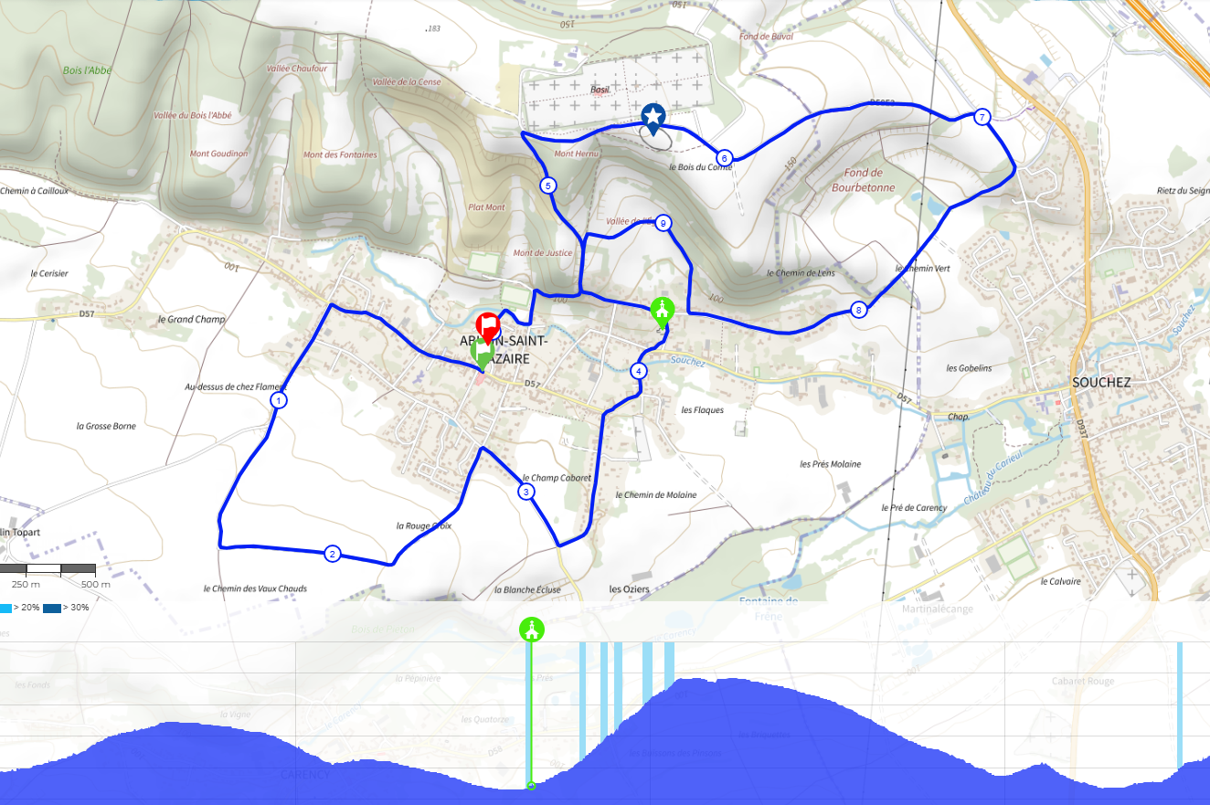 Tracé du 10 km